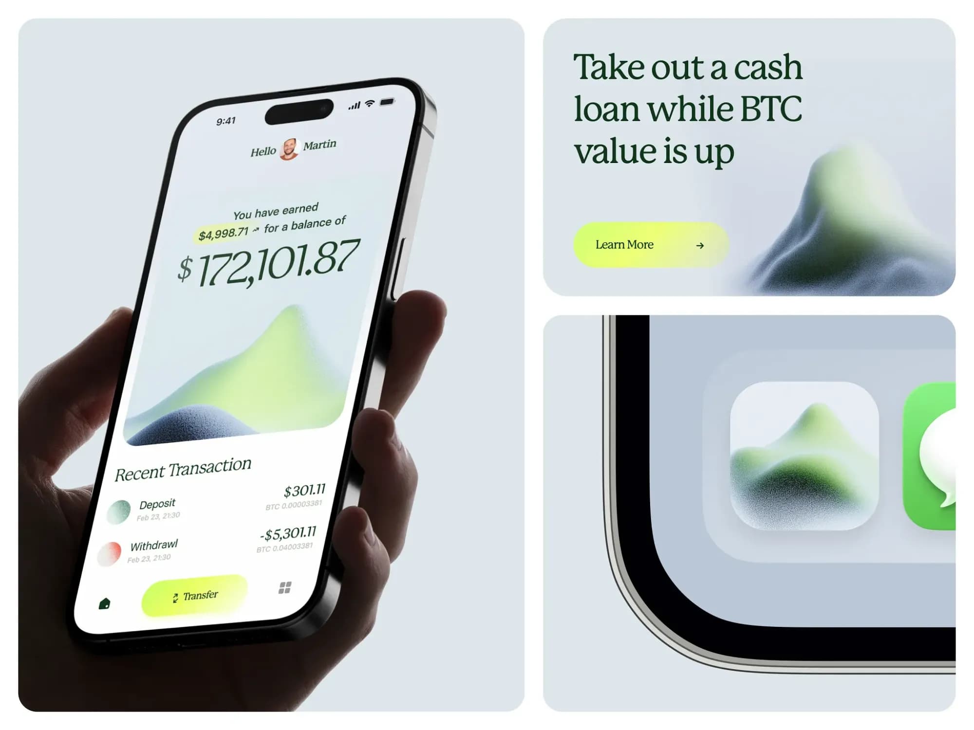 A finished mobile app on an iPhone