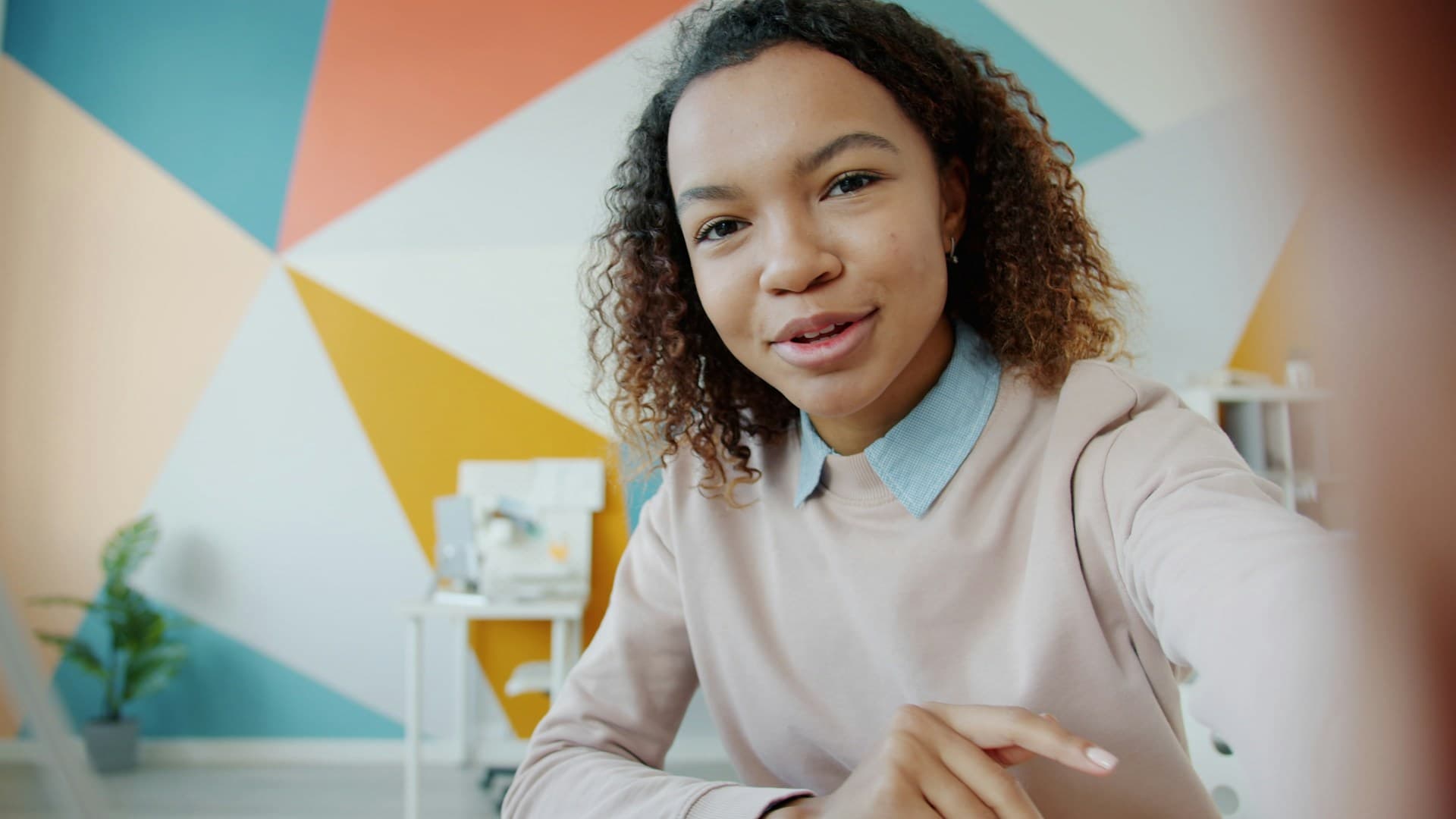 A Semaphore Mobile team member on a video call