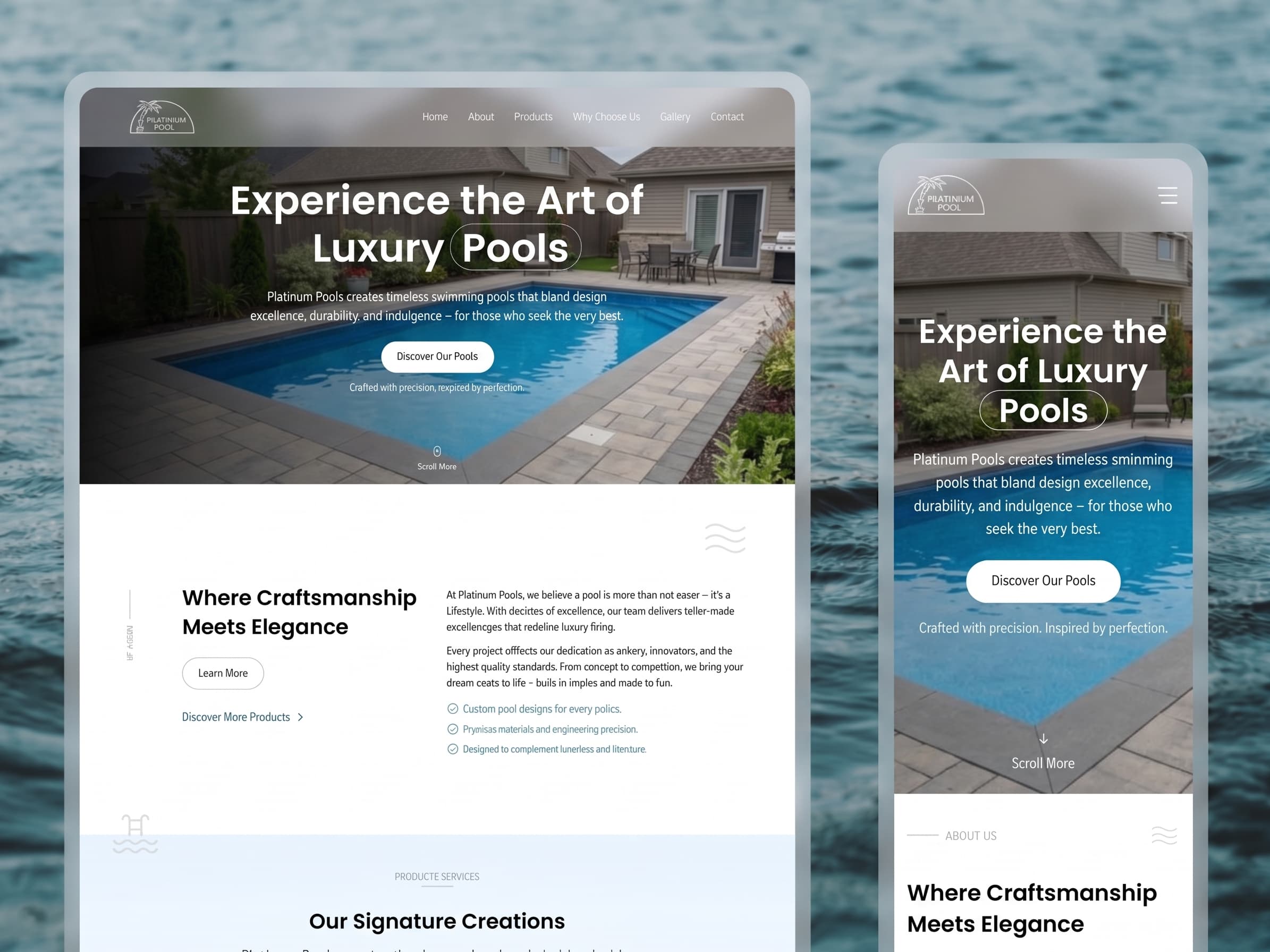 Pool Installation: Design galleries and consultation booking for premium projects